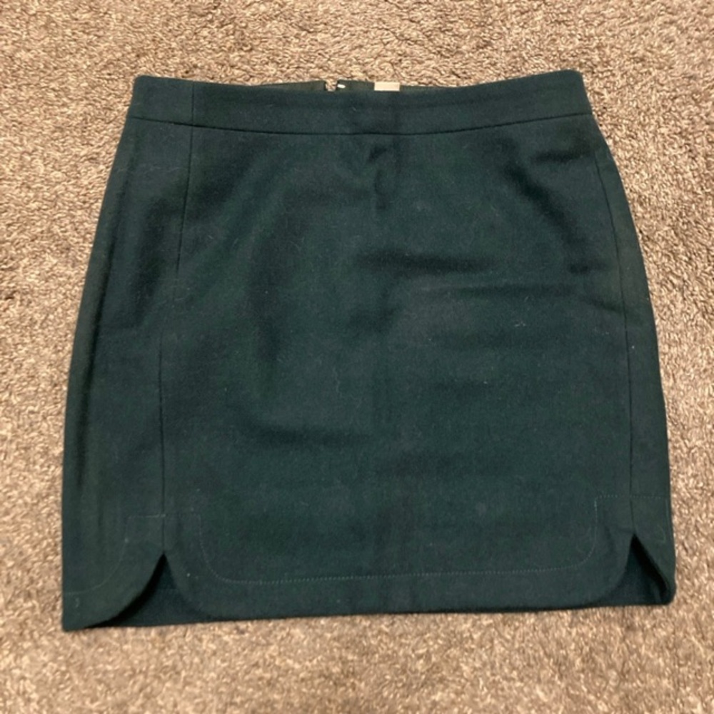 J. Crew shirttail wool mini skirt